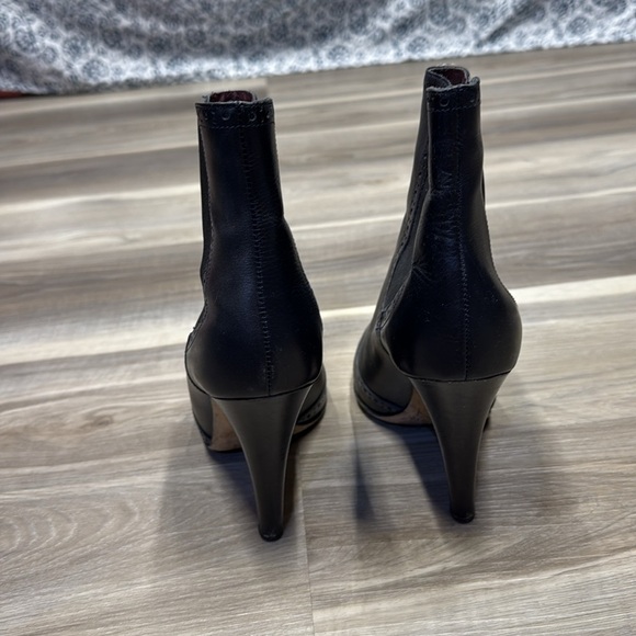 Toran Black Leather Women's Ankle Boots size 39 EURO made in Italy - Picture 5 of 9